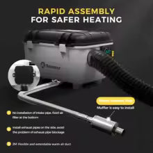 Sunster Portable 8KW 12V/24V/220V toolbox Diesel Parking Air Heater w/Ventilation mode/constant temperature/24H Timing For R